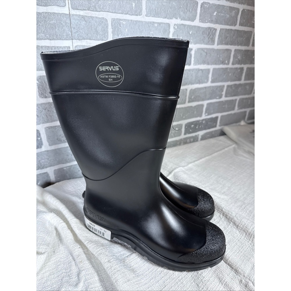 Servus 18822 Mens Black‎ PVC Waterproof Knee High Work Boots EH Rated Size 11